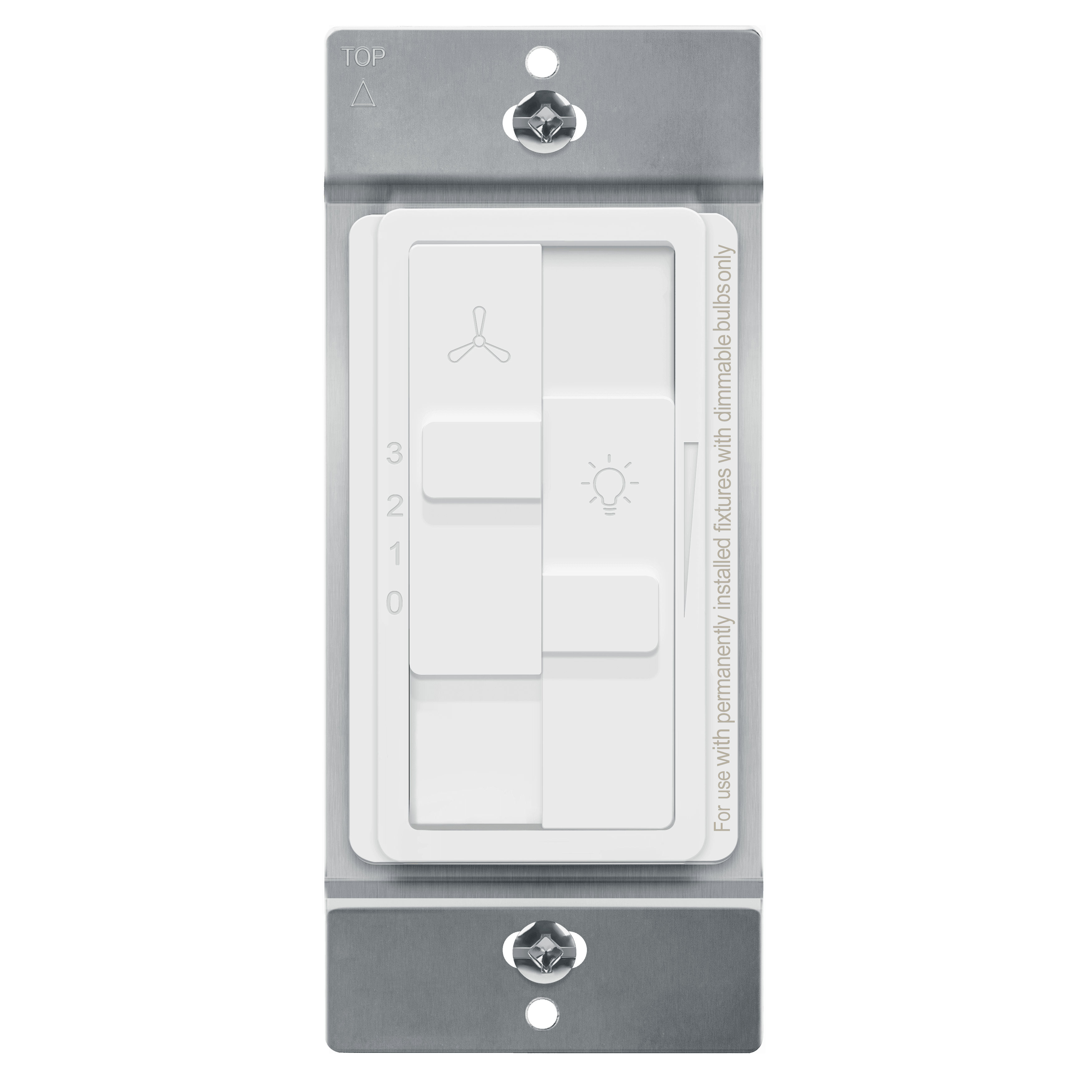 3-Speed Slide Fan Control & LED Dimmer 17027-F3-W